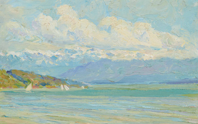 Edward Cucuel | View over the Stanberg Lake to the Mountains