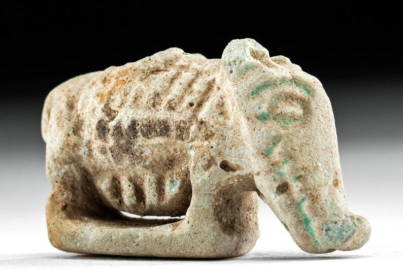 Egyptian Faience Amulet of a Hedgehog