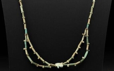 Egyptian Faience Necklace & Bracelet w/ Eyes of Horus
