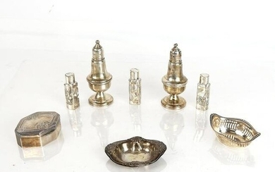 Eight Sterling and Silver Small Articles