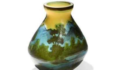 Emile Gallé (French, 1846-1904), a cameo glass vase