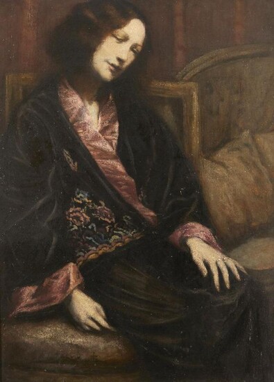Émile Henri Bernard, French 1868-1941- Femme assise...