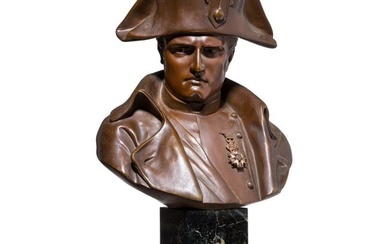 Emile Pinedo (1840 - 1916) - a bronze bust of Emperor Napoleon I