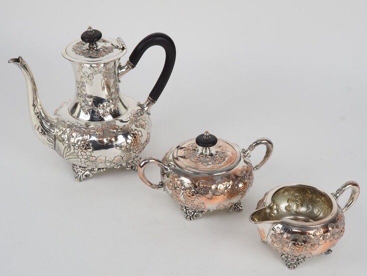 English tea service, silver plated