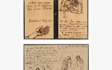 ◊ Exceptional letter from Pablo Picasso to his friend Max Jacob, testament to the priviledged links between the two men. Pablo Picasso an