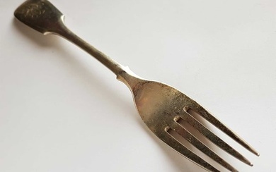 FABERGE - RUSSIAN SILVER LUNCHEON FORK