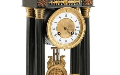FRENCH NEO-CLASSICAL STYLE PORTICO CLOCK