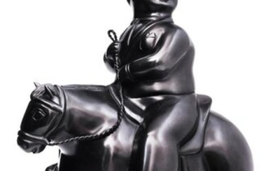 Fernando Botero Man Rides Horse Bronze Limited Edition