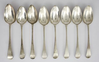 Five George III Silver Old English Pattern Table Spoons and...