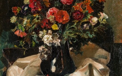 Flower Arrangement on the Table, (19)26 Franz Arthur Bischoff, (1864 - 1929)