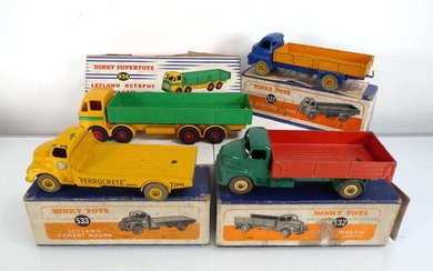 Four Dinky commercial models: 522 Big Bedford lorry, 532 Comet...