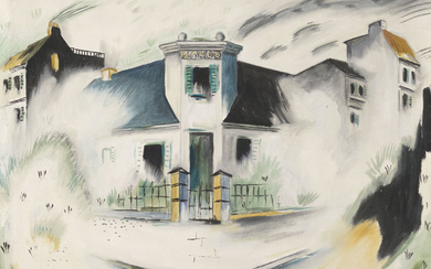 Franz Radziwill (1895-1983), Haus und Strassenecke (Das Gewitter)