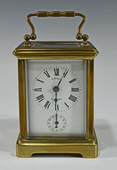 French Brass Carriage Clock by A. Tetart