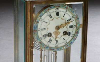 French Champleve and Bronze Anniversary Clock, early