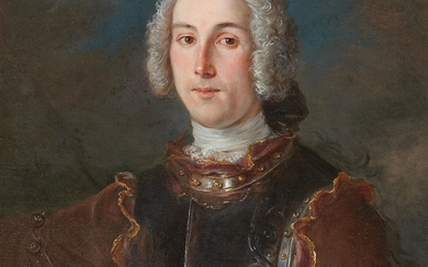 French School 18th century - Portrait of a Man in Armour