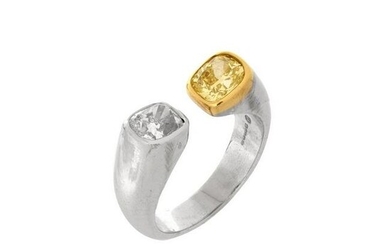 GIA Diamond and 18K Ring