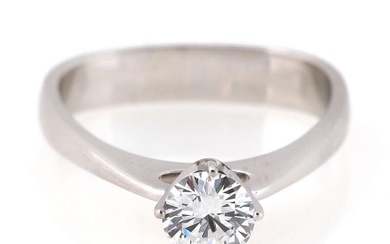 Georg Jensen & Wendel A diamond solitaire ring set with a brilliant-cut...