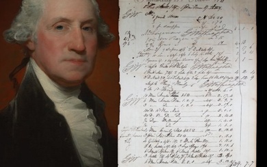 George Washington Multi-Signed Historical Ledger Sheet – Dated October 1788