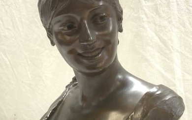 Georges Van der Straeten Bronze Bust, Sgn, France