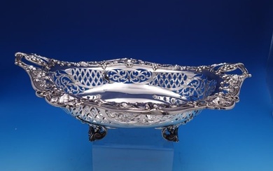 Gorham Sterling Silver Centerpiece Bowl Footed Grapes Pierced c1905 A4698