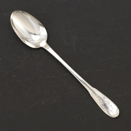 Gorham Vintage Rochambeau Silver Plated Stuffing Spoon, Armorial Presentation Commemorative Reproduction
