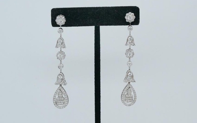 Graff 3.00ctw VVS1-VVS2/E-F Diamond Platinum Earrings