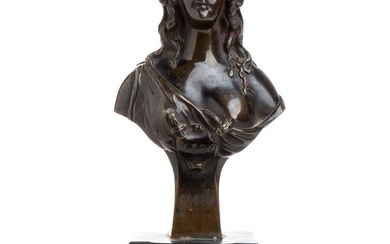 Grande scultura in bronzo raffigurante la Marianna