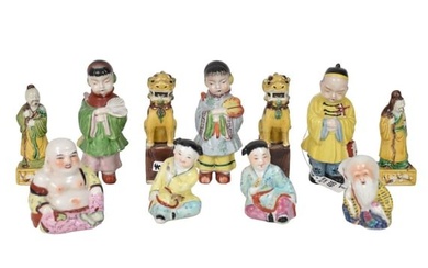 Group of 11 Vintage Chinese & Japanese Porcelain Figurines - Grouping includes: Three "Made in