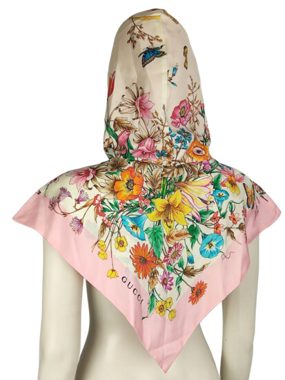 Gucci silk shrug from the Flora line