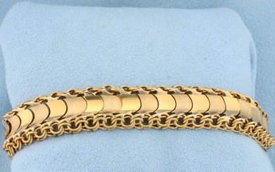 Heavy Designer Link Bracelet in 18K Yellow Gold