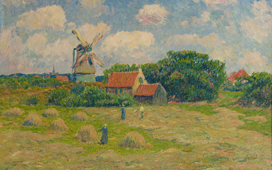 Henri MORET (1856-1913) – Village d’Egmond, 1900 – Huile sur toile – 54 x 73 cm…