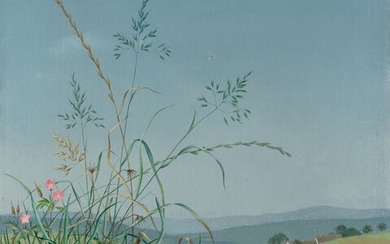 Herbert Böttger - Sommerliche Landschaft mit blühenden Gräsern