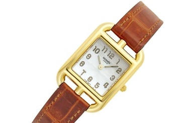 Hermès Paris Gold and Mother-of-Pearl 'Cape Cod' Wristwatch