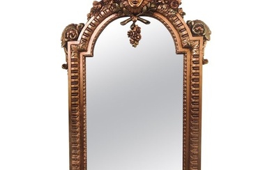 Hollywood Regency Carved Wall Console or Over the Mantle Mirror