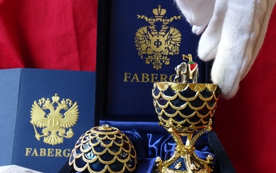 House of Fabergé - Imperial Napoleonic Egg - Boxed – Gold finished Enamel