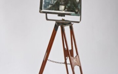 Industrial design, a early 20th Century Stage/theatre light, the lamp section with an arched