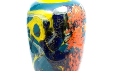 Ioan Nemtoi tall 20th Century art Glass Vase