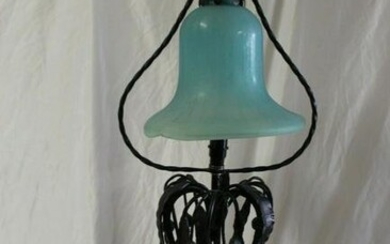 Iron Lamp ,Art glass shade after E.BRANDT