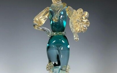 Italian Murano Art Glass Harlequin Dancer