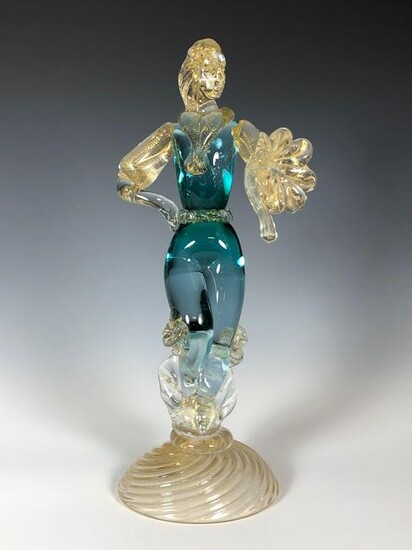 Italian Murano Art Glass Harlequin Dancer