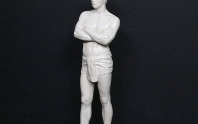 JOHN BÖRJESON. After. “Swimmer”. Sculpture, patinated plaster, first half of the 20th century.