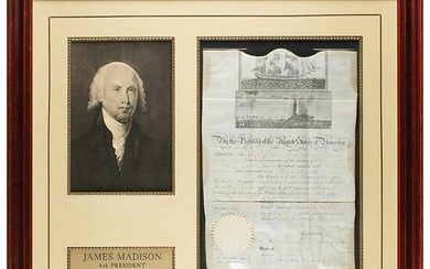 James Madison Document Signed as President