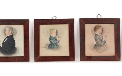 James Sanford Ellsworth, Group of Five Miniature Portraits of the Pomeroy Family