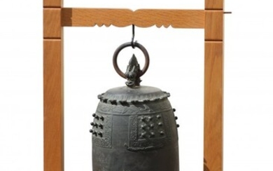 Japanese Bronze Bonsho Buddhist Temple Bell