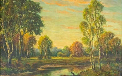 Jeremy Letwill Oil on Canvas Autumn Landscape