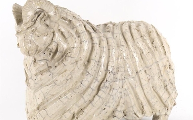 Jill Ratel (Atelier du Douire) a modern stoneware figure of a ram