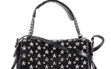 Jimmy Choo Star Studded Leather Two-Way Flap Bag