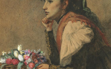 John Anster Fitzgerald (British, 1832-1906) The flower seller