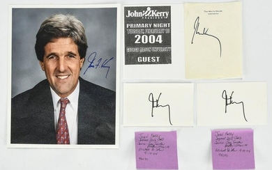 John Kerry Autograph Lot