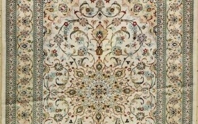 Kashan silk fine, Persia, approx. 30 years, pure